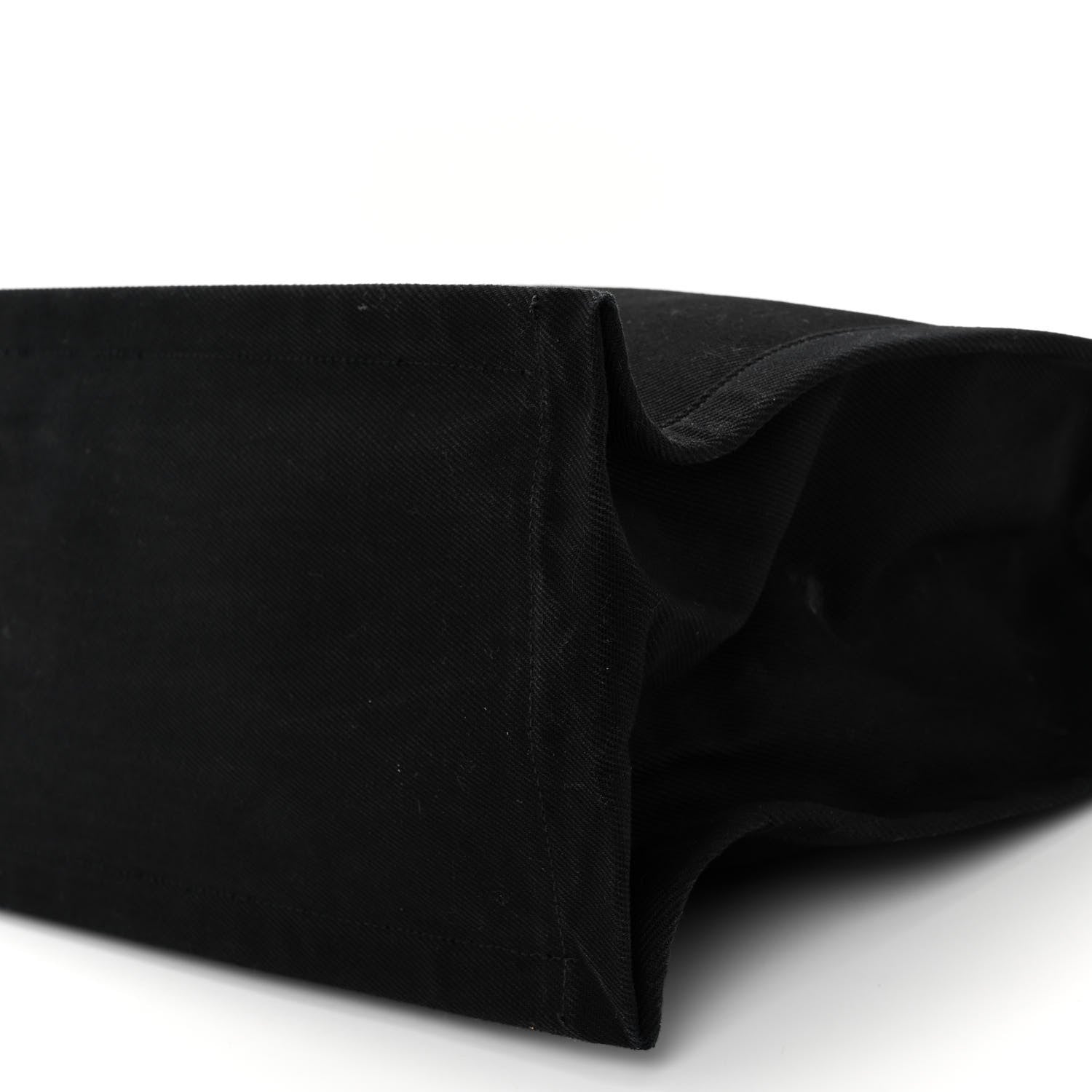 Saint Laurent Linen Calfskin Rive Gauche Tote Black 9 of 9