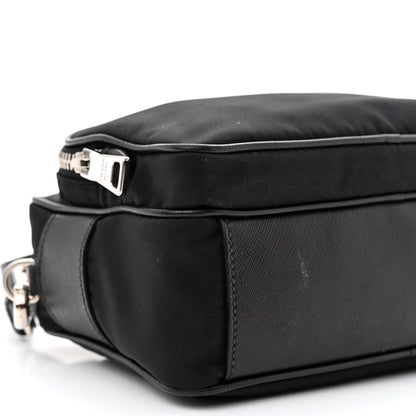 Prada Nylon Saffiano Vela Double Zip Crossbody Bag Black 11 of 12
