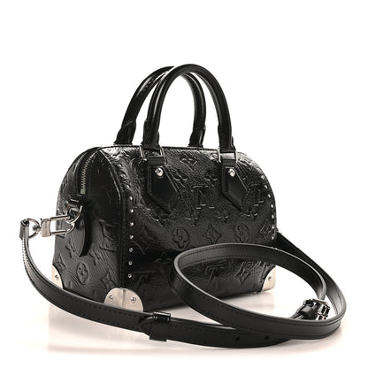 Louis Vuitton Calfskin Monogram Saga Speedy Trunk 20 Black 3 of 9