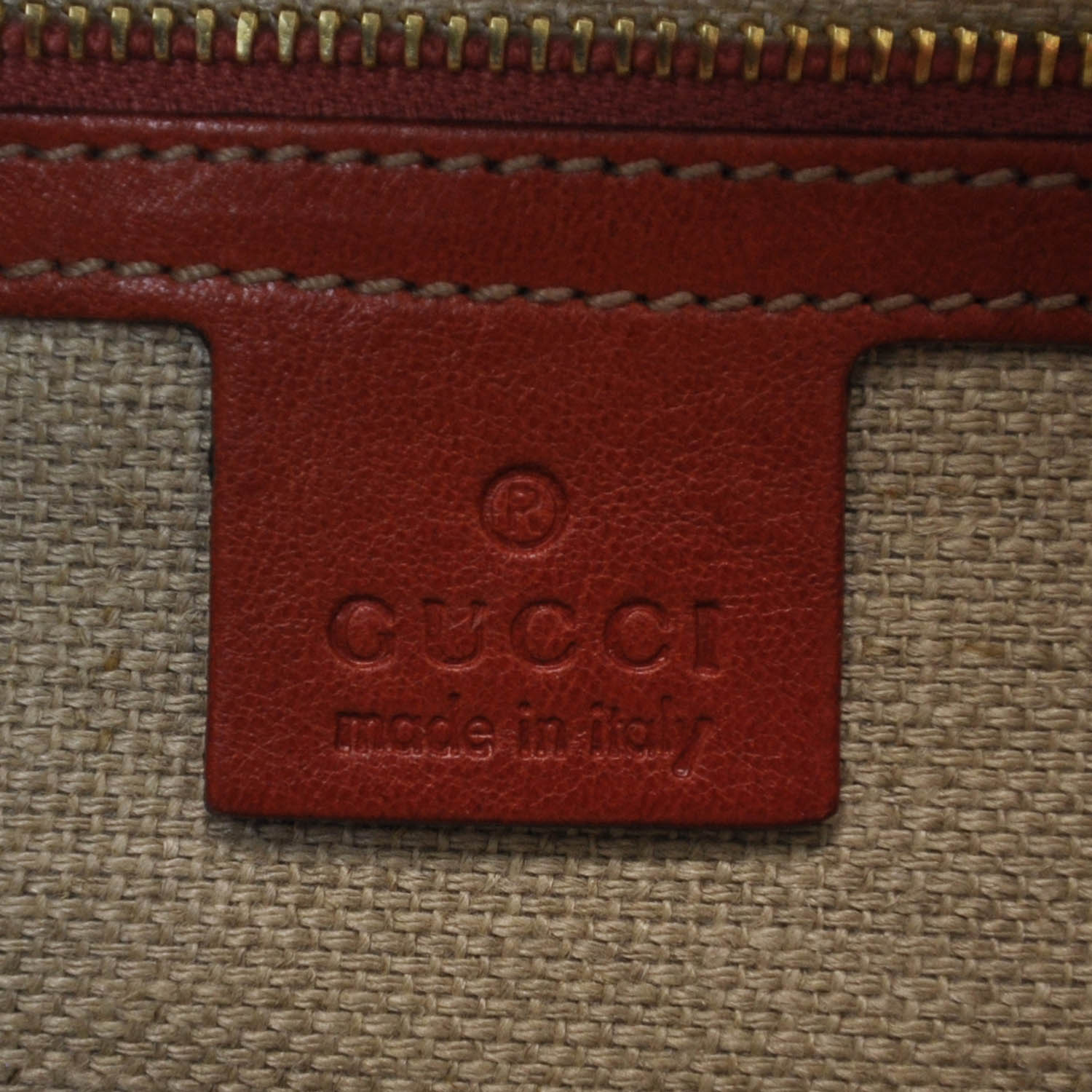 Gucci Canvas Leather Pelham Tote Beige 8 of 9