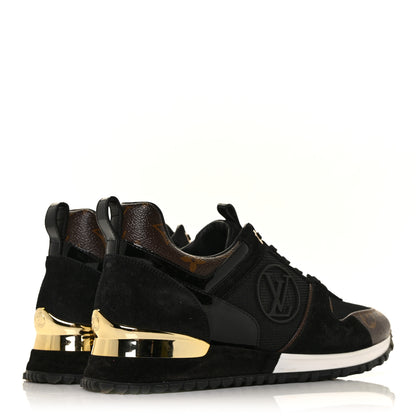 Louis Vuitton Suede Monogram Run Away Sneakers 37.5 Black 4 of 7