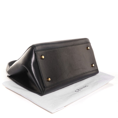 Celine Smooth Calfskin Large Edge Shoulder Bag Black 4 of 9