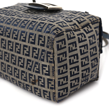 Fendi Zucchino Shoulder Bag Navy 9 of 16