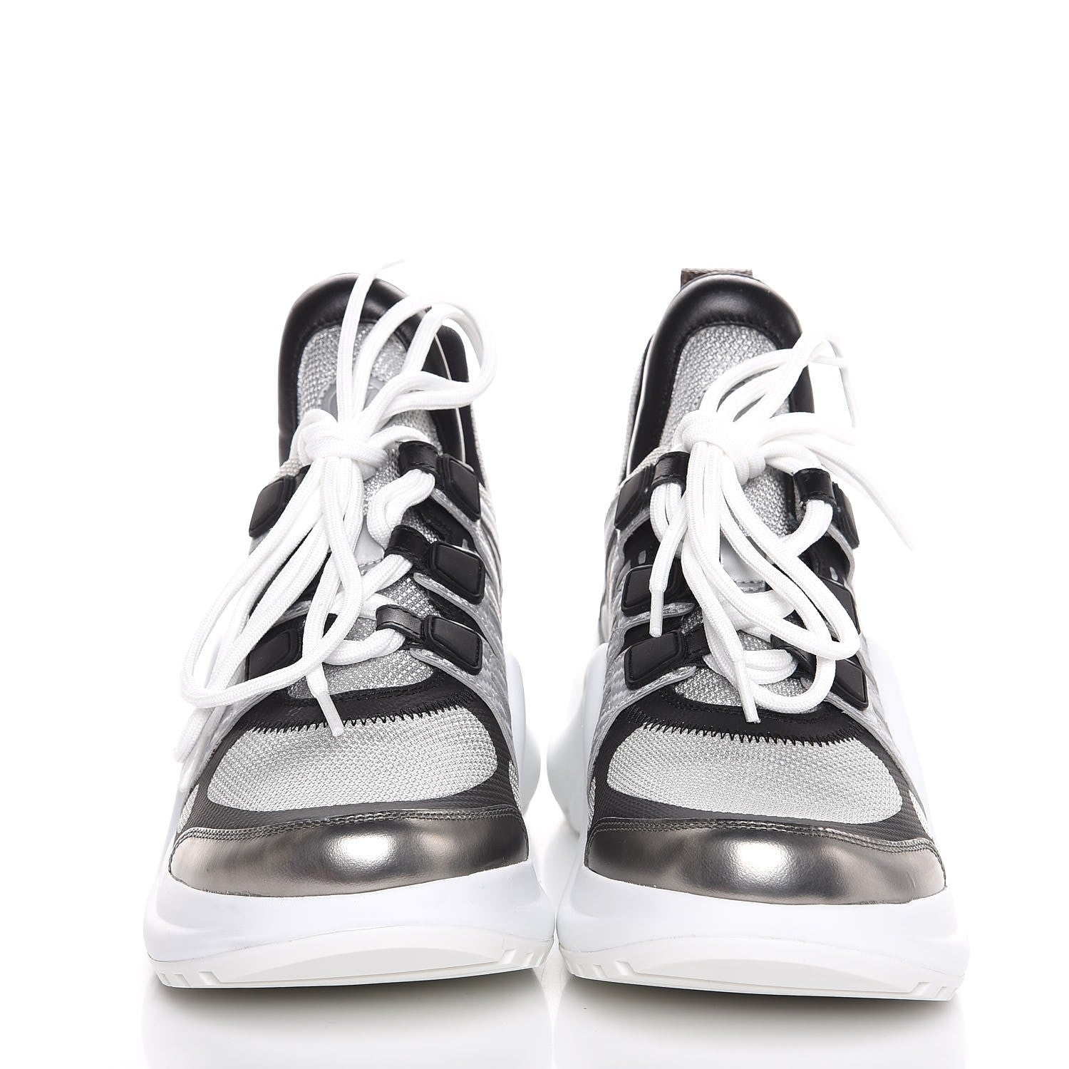 Louis Vuitton Calfskin Technical Nylon LV Archlight Sneaker 37 White 2 of 8