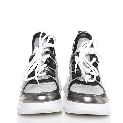 Louis Vuitton Calfskin Technical Nylon LV Archlight Sneaker 37 White 2 of 8