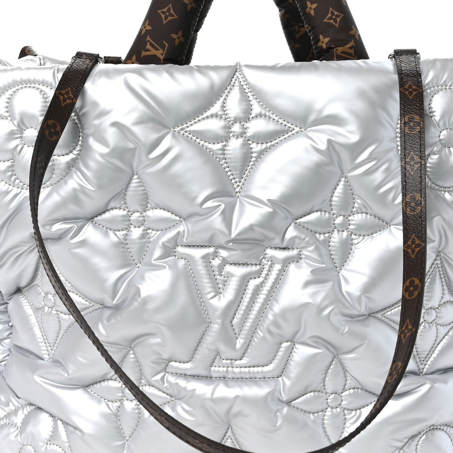 Econyl Monogram Pillow Giant Onthego GM Silver