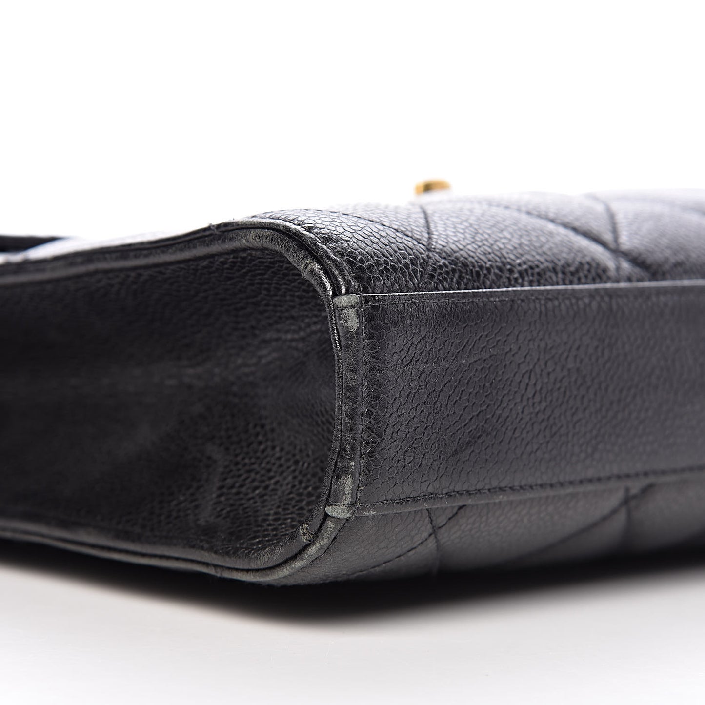 Caviar Quilted Briefcase Laptop Bag Black
