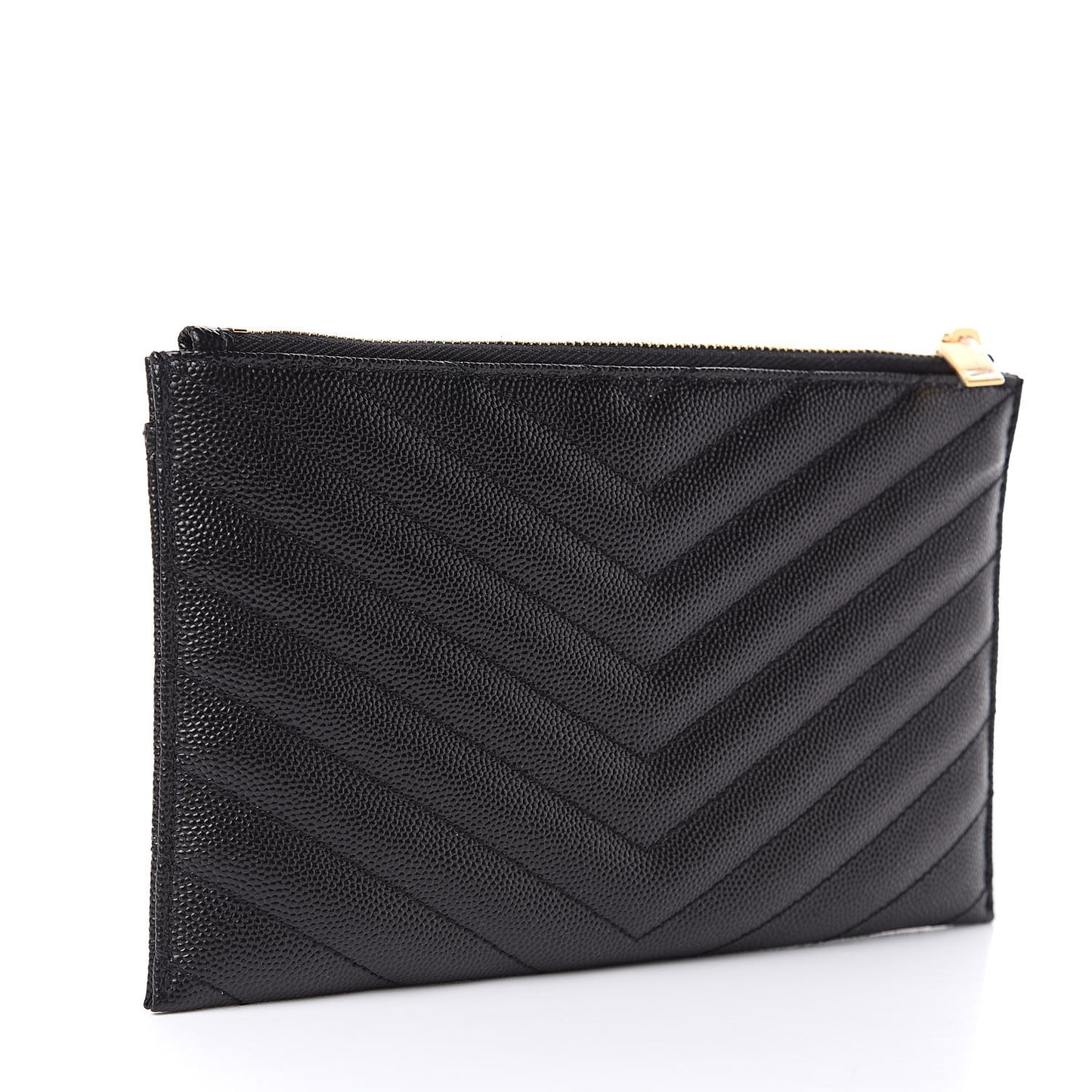 Grain De Poudre Chevron Monogram Bill Pouch Black