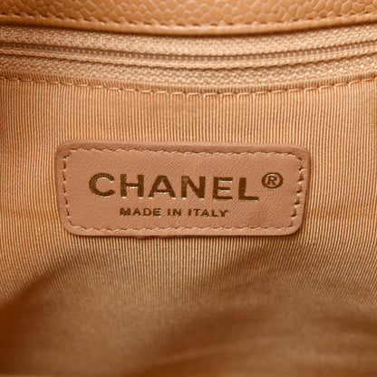 Chanel Caviar Quilted Petit Shopping Tote PST Dark Beige 6 of 14