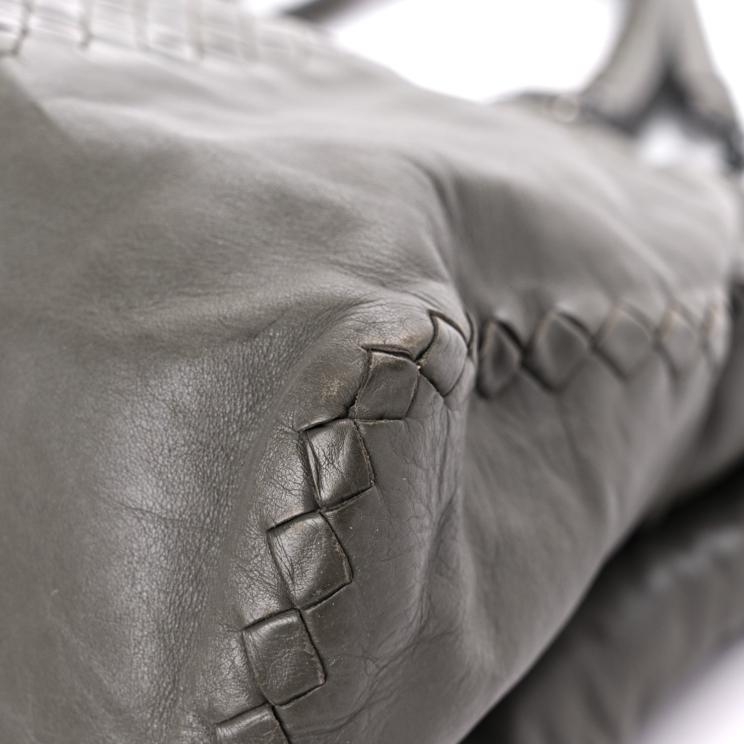 Bottega Veneta Calfskin Intrecciato Large Leggero Tote Kaki Fondente 11 of 43