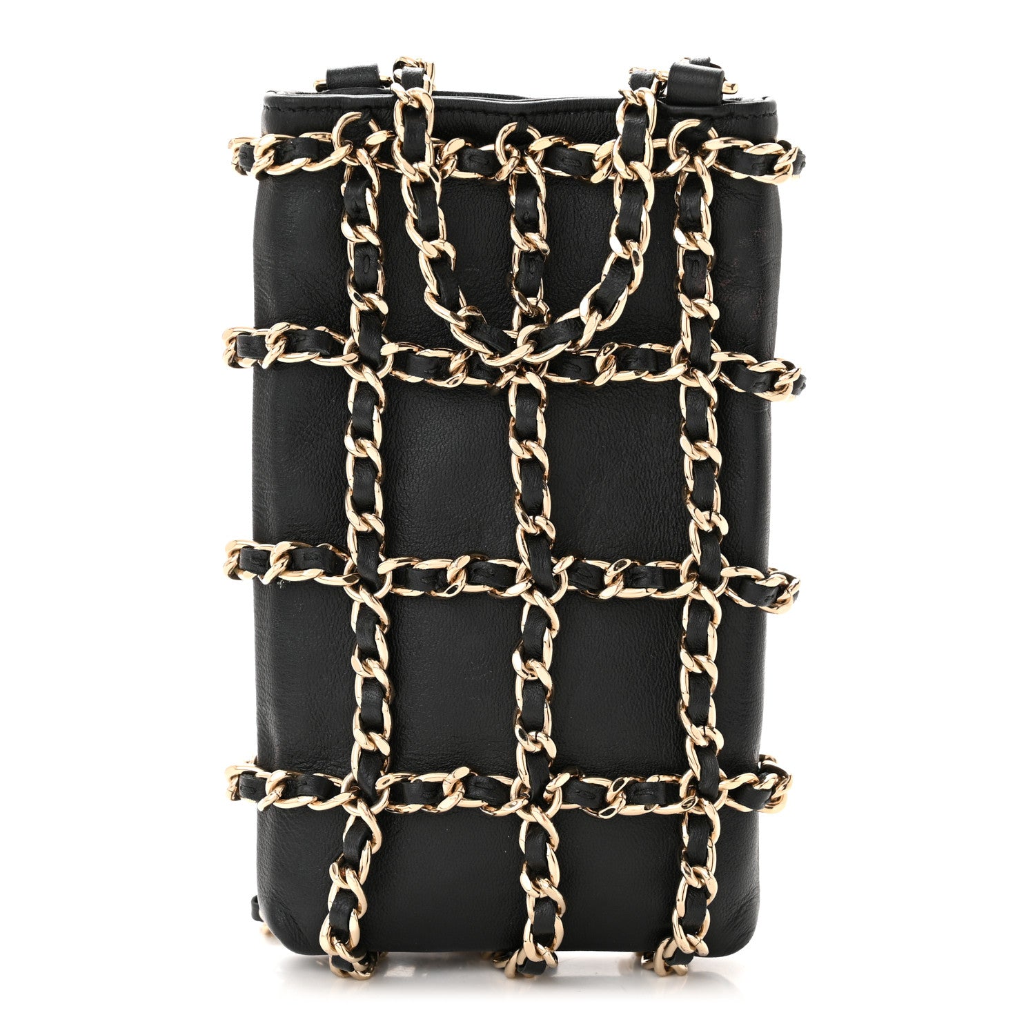 Chanel Lambskin Tech Me Out Clutch With Chain Black 1 of 12
