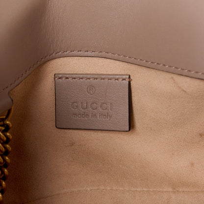 Gucci Calfskin Matelasse Super Mini GG Marmont Shoulder Bag Porcelain Rose 7 of 11