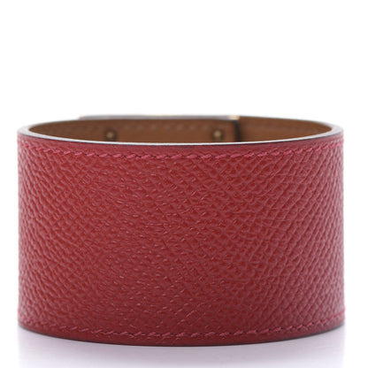 Hermes Epsom Kelly Dog Bracelet Rouge Casaque 3 of 6