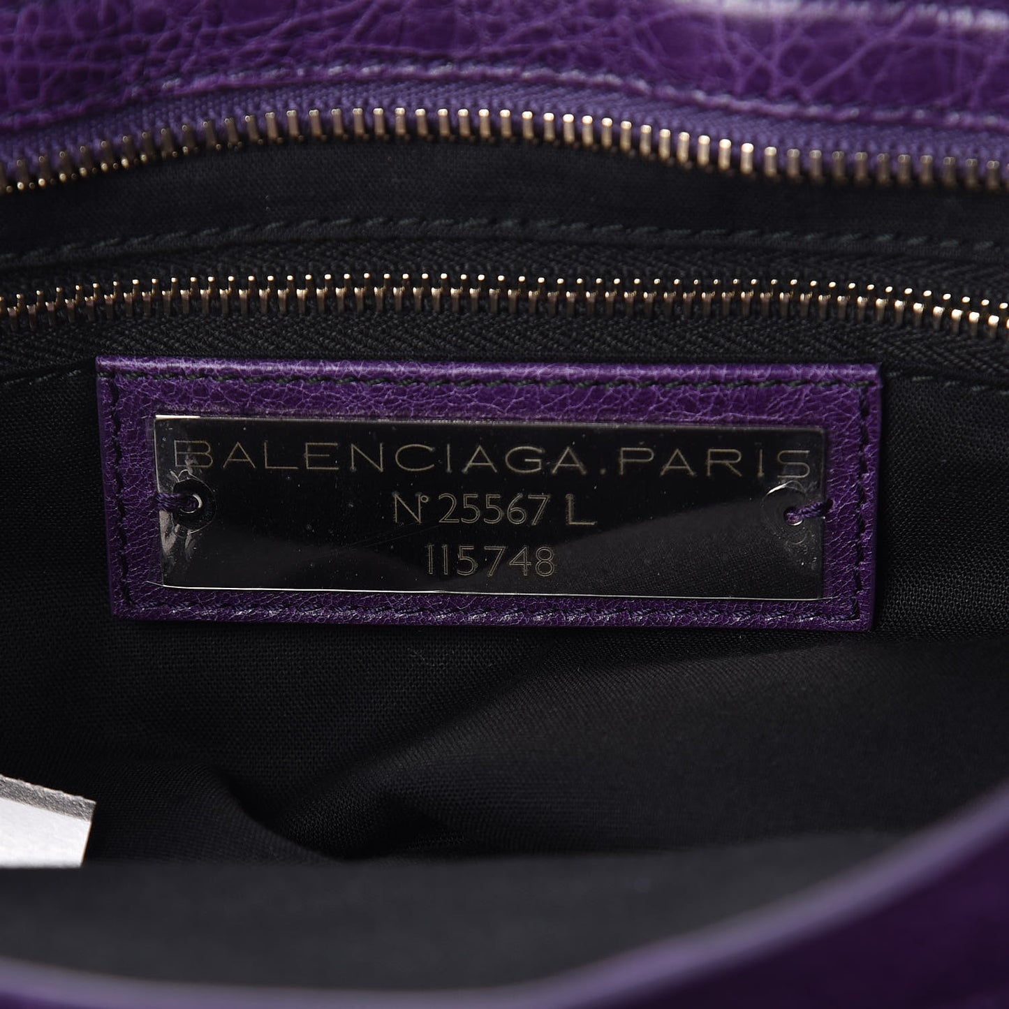 Agneau Classic Gold Hardware City Dark Violet