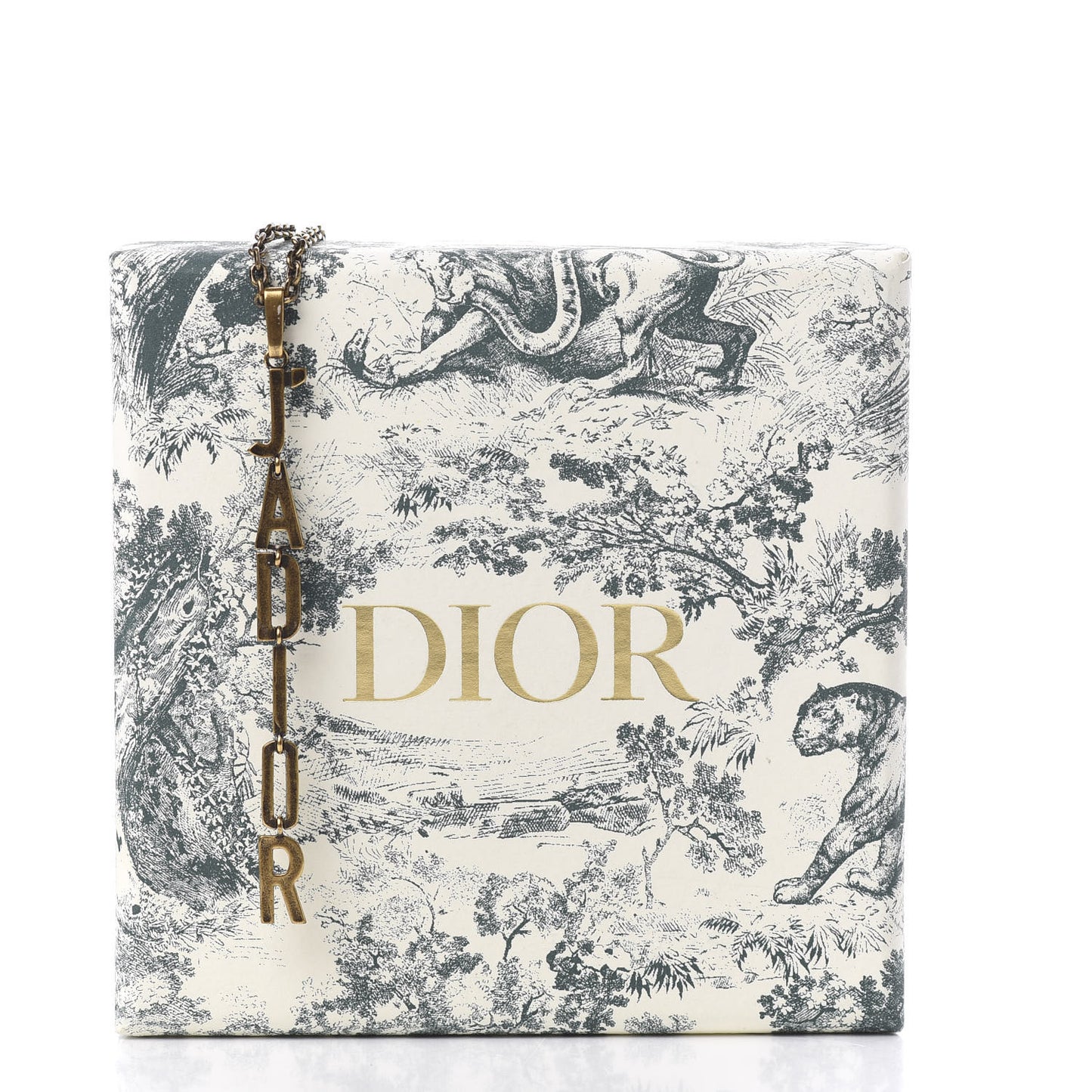 Metal J'Adior Long Necklace Aged Gold