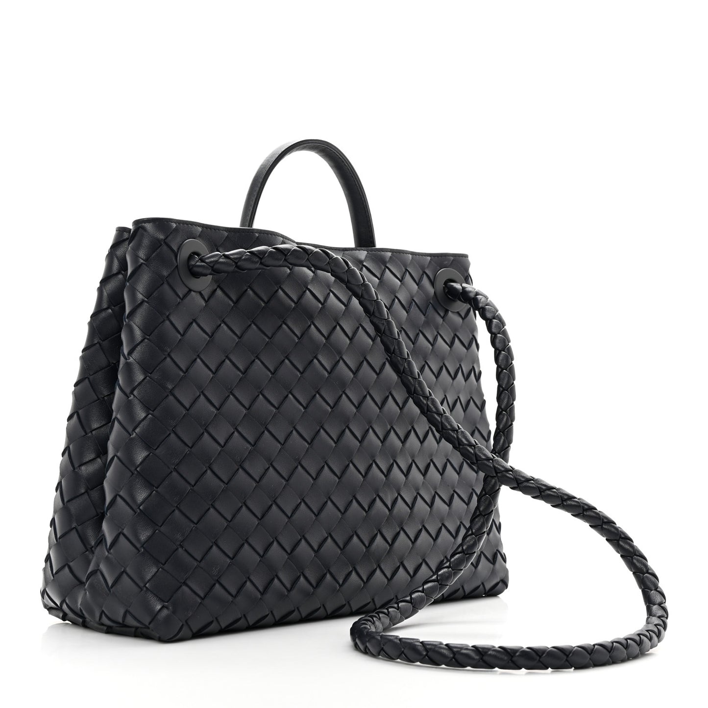 Nappa Intrecciato Medium Andiamo Shoulder Bag Space