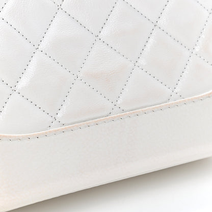 Chanel Patent Goatskin Quilted Small Gabrielle Hobo White 10 of 12
