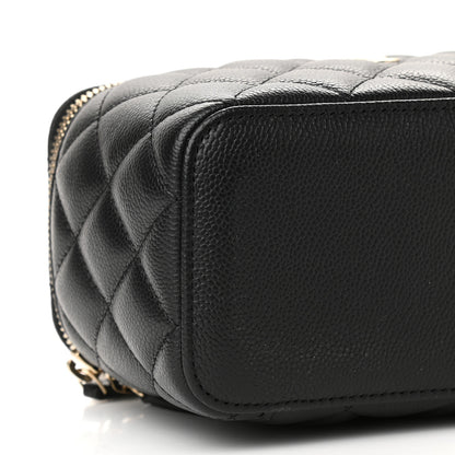 Chanel Caviar Quilted Small Vanity Case With Chain Black 8 of 9