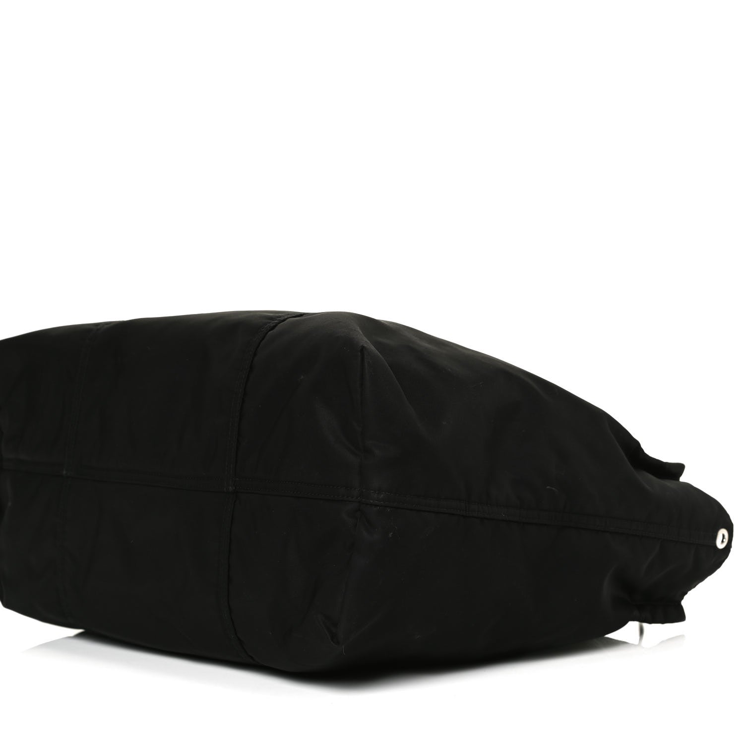 Prada Tessuto Nylon Glace Calfskin Etiquette Tote Black 12 of 16