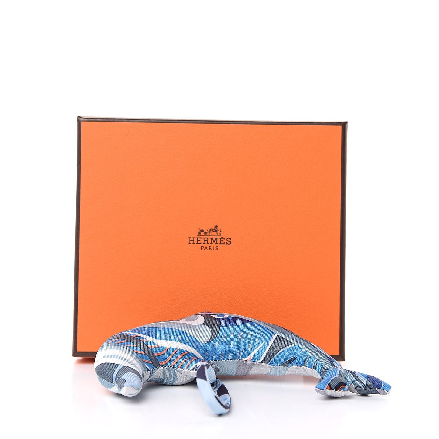 Silk Petit H Dolphin Ornament Charm Multicolor