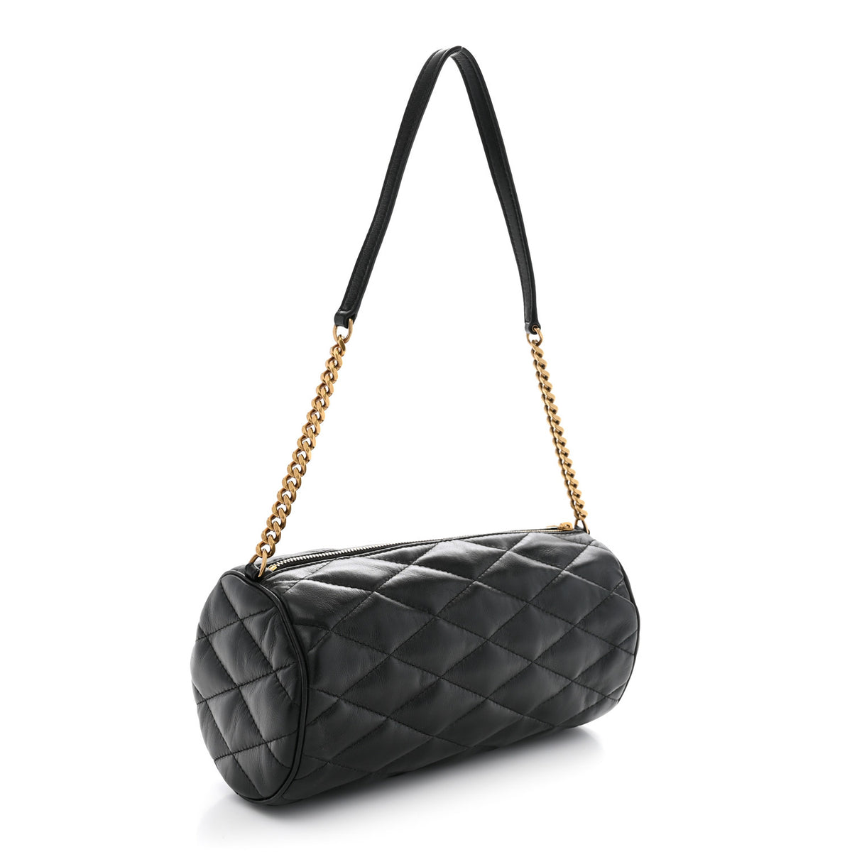 Saint Laurent Lambskin Monogram Small Sade Tube Bag Black 3 of 11