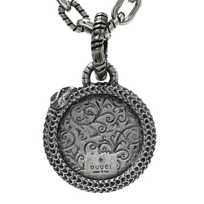 Gucci Sterling Silver Resin Garden GG Necklace Green 5 of 6