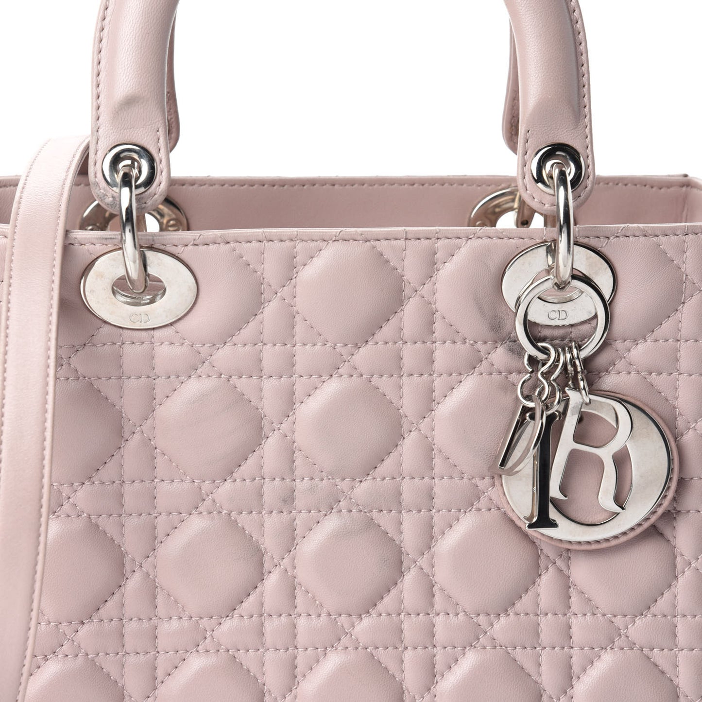 Lambskin Cannage Medium Lady Dior Light Pink