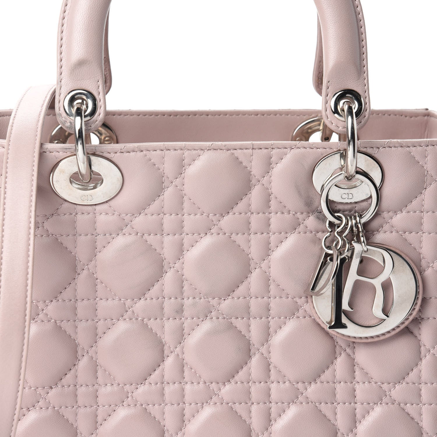 Christian Dior Lambskin Cannage Medium Lady Dior Light Pink 15 of 15