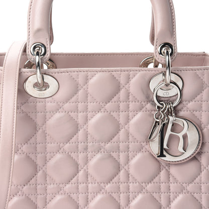 Christian Dior Lambskin Cannage Medium Lady Dior Light Pink 15 of 15