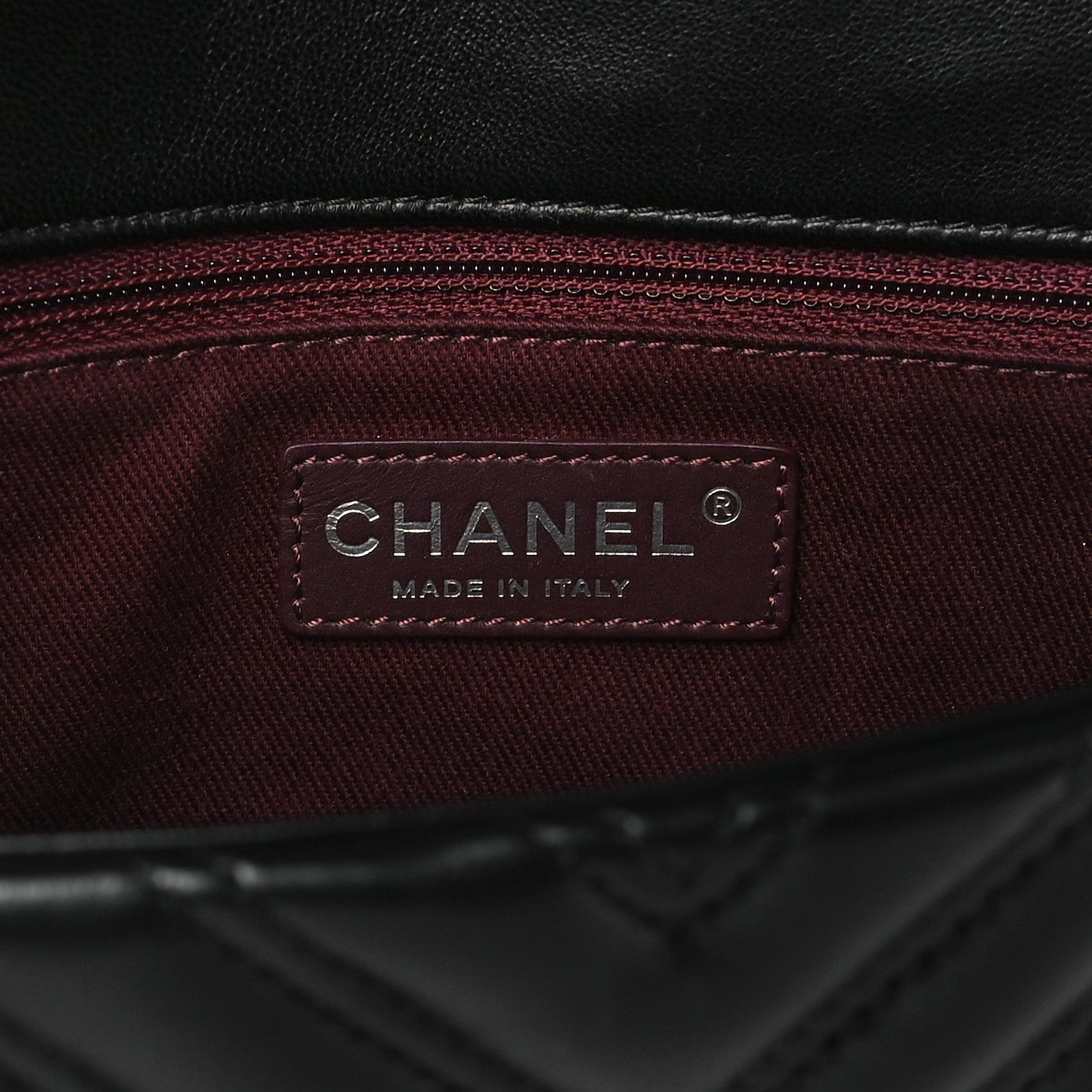 Chanel Lambskin Chevron Quilted Double Stitch Medium Single Flap Black 6 of 11
