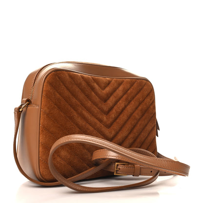 Saint Laurent Suede Matelasse Monogram Lou Camera Bag Cinnamon 3 of 10