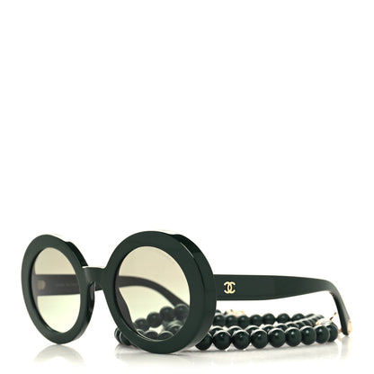 Chanel Acetate Round Sunglasses 5489 Green 1 of 8