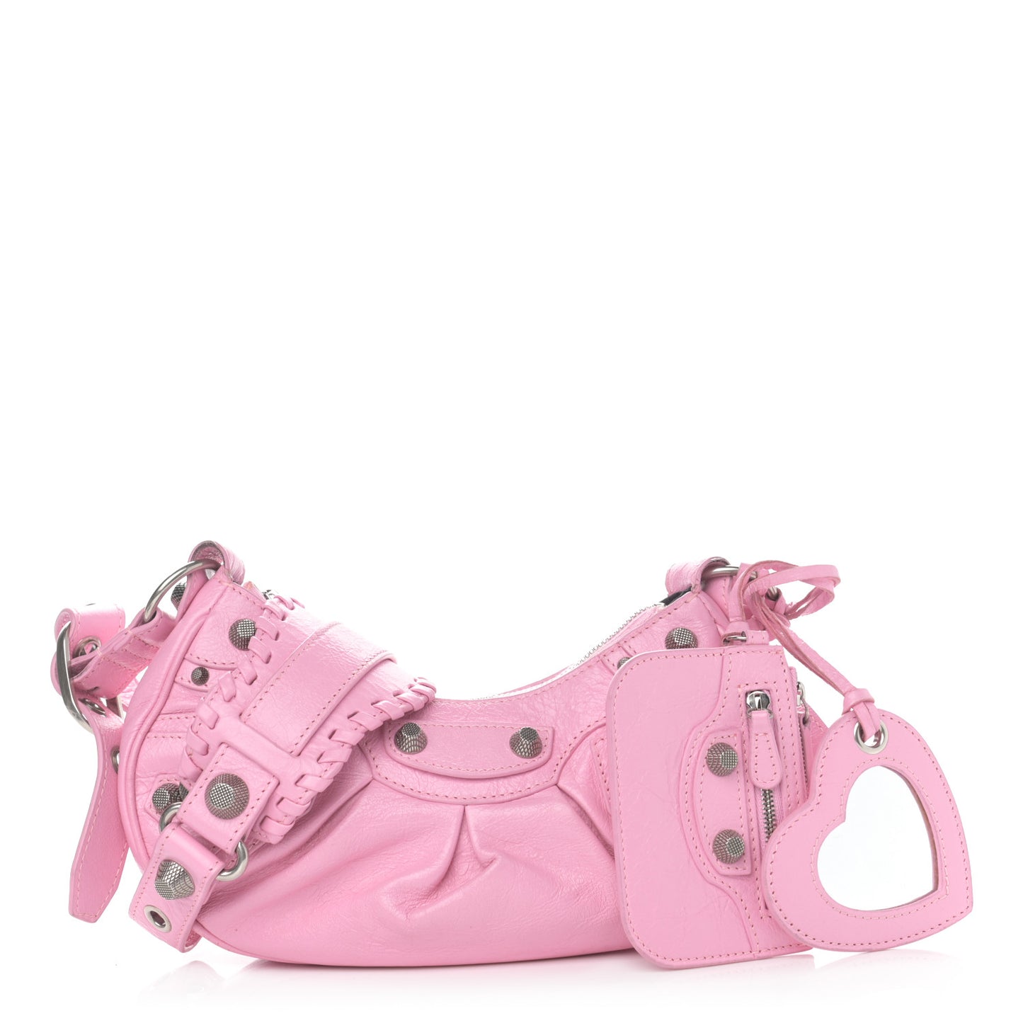 Agneau Arena Le Cagole Shoulder Bag XS Candy Pink