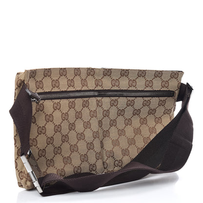 Gucci GG Monogram Double Pocket Belt Bag Dark Brown 3 of 9