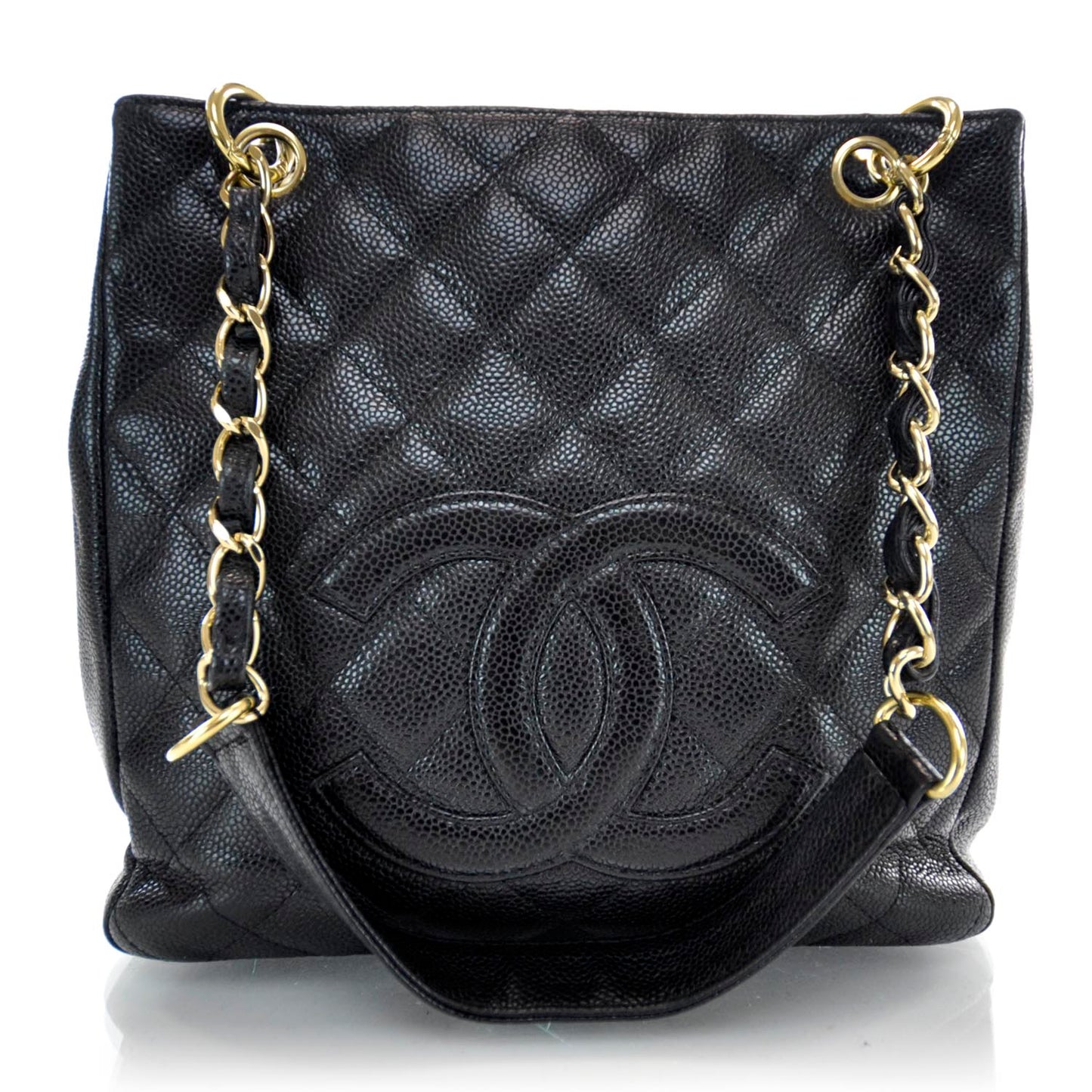 Caviar Petit Shopping Tote PST Black