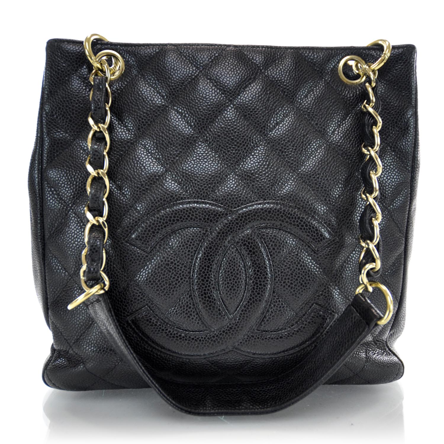 Chanel Caviar Petit Shopping Tote PST Black 1 of 9