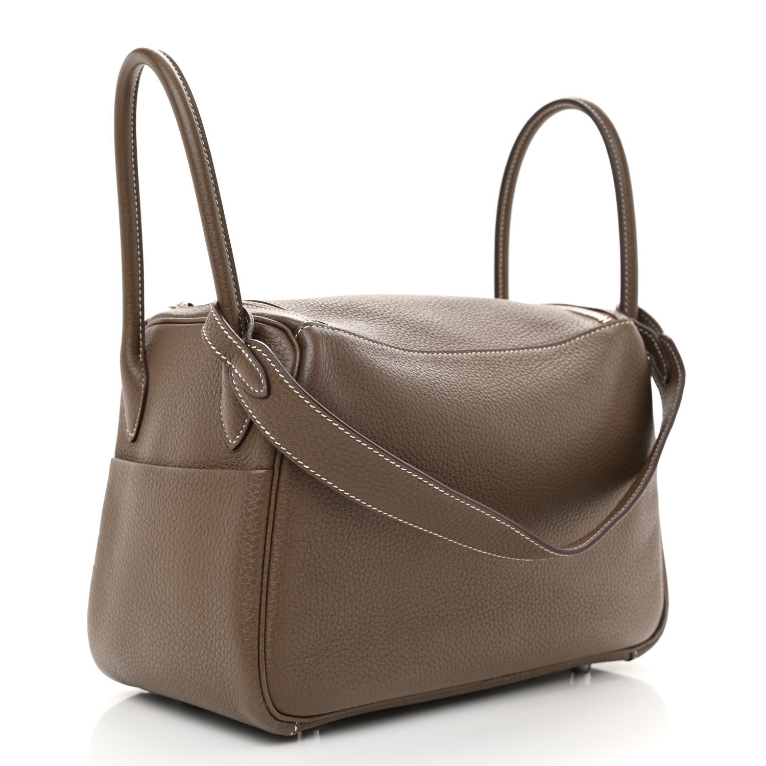 Hermes Taurillon Clemence Lindy 26 Etoupe 3 of 12