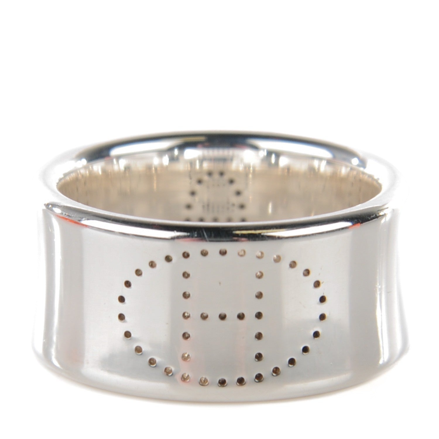 Hermes Sterling Silver GM Eclipse Ruban Ring 59 8.75 1 of 6