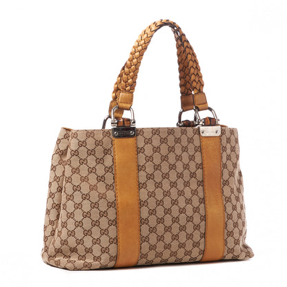 Gucci Monogram Medium Bamboo Bar Tote Yellow 2 of 8