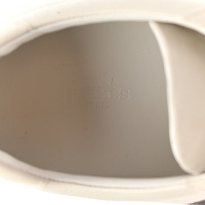 Hermes Epsom Suede Goatskin Mens Boomerang Sneakers 45 Beige Glaise 7 of 10