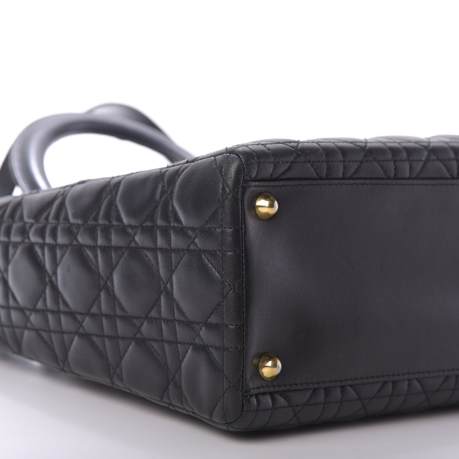 Christian Dior Lambskin Cannage Large Lady Dior Black 6 of 8