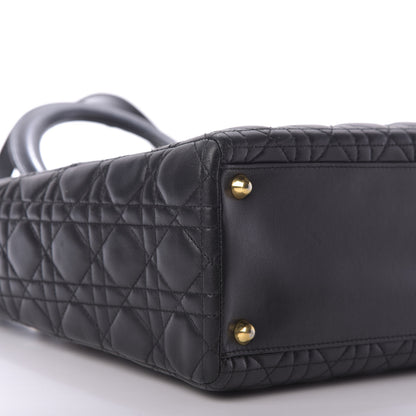 Christian Dior Lambskin Cannage Large Lady Dior Black 6 of 8