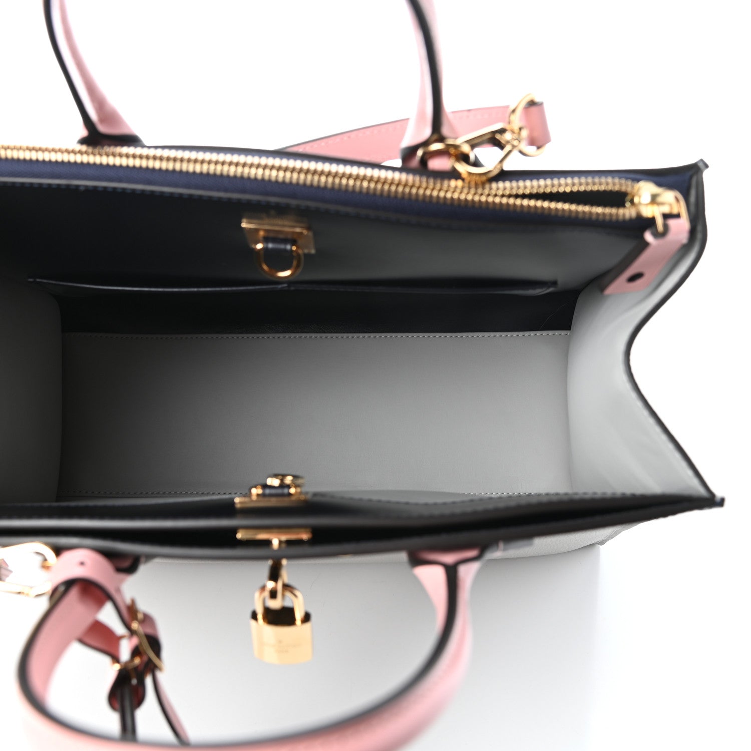 Louis Vuitton Calfskin City Steamer MM Gris Antartica Navy Rose Doux 5 of 9