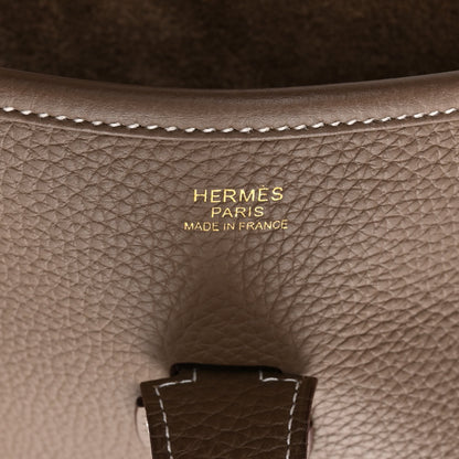 Hermes Taurillon Clemence Evelyne III GM Etoupe 6 of 11