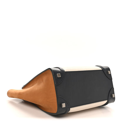 Celine Baby Grained Calfskin Nubuck Micro Tri-Color Luggage White 3 of 8