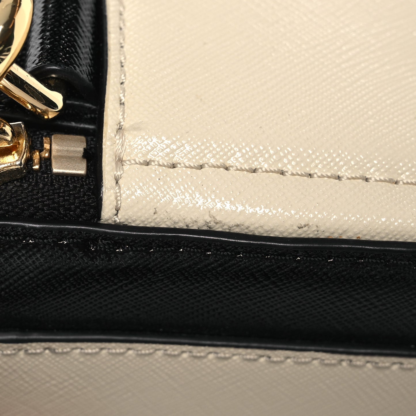 Saffiano Small Snapshot Camera Bag Cloud White Multicolor
