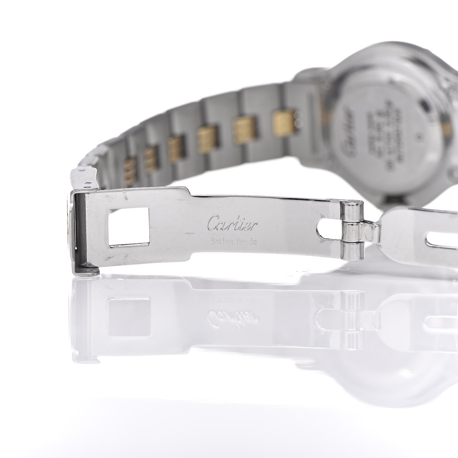 Cartier Stainless Steel 18K Yellow Gold 24mm Santos Octagon Automatic Watch 6 of 6