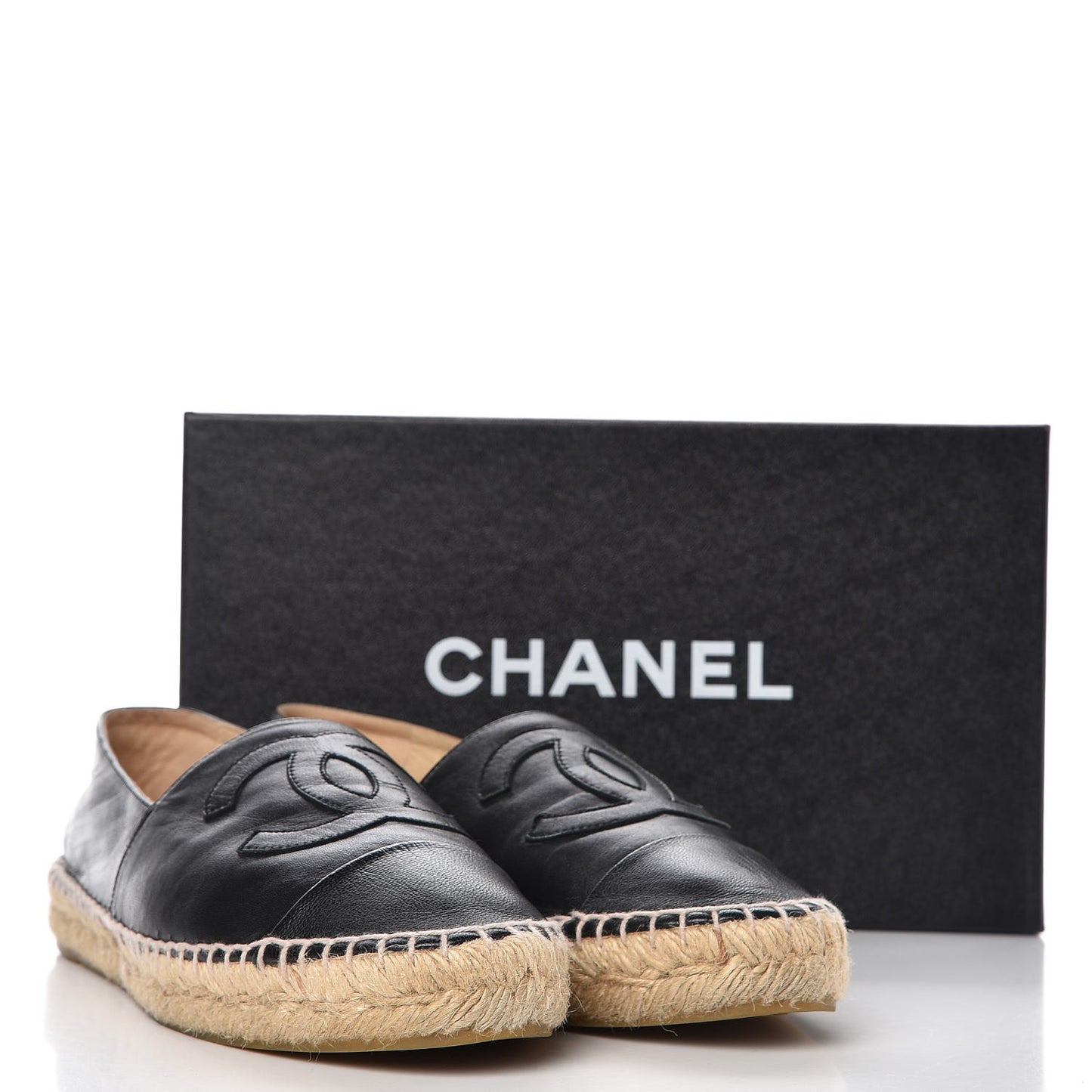 Lambskin CC Espadrilles 39 Black