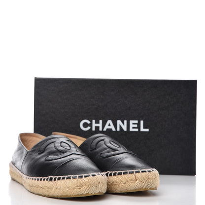 Chanel Lambskin CC Espadrilles 39 Black 13 of 13
