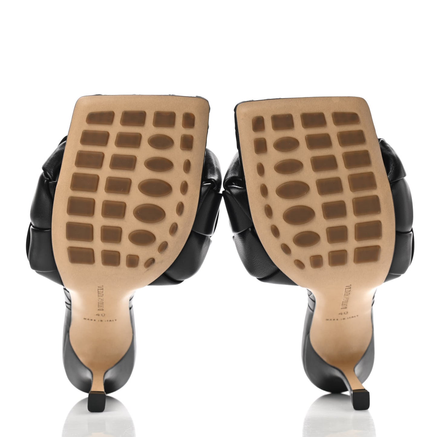 Nappa Maxi Intrecciato Lido Mule Sandals 40 Black